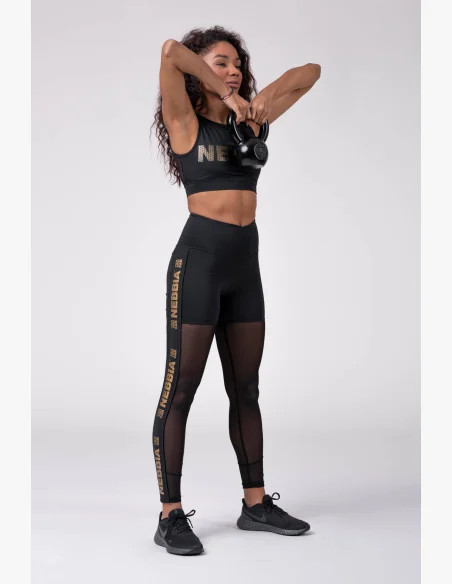 NEBBIA • Gold Mesh Leggings • NEBBIAshop.cz
