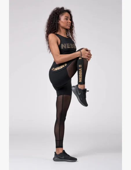 NEBBIA • Gold Mesh Leggings • NEBBIAshop.cz