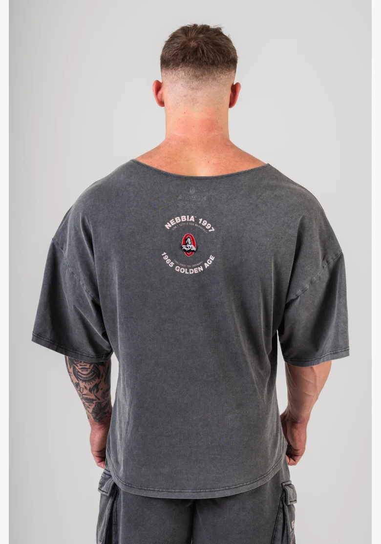 NEBBIA • NEBBIA Washed cotton rag top GOLDEN AGE black • Nebshop.cz
