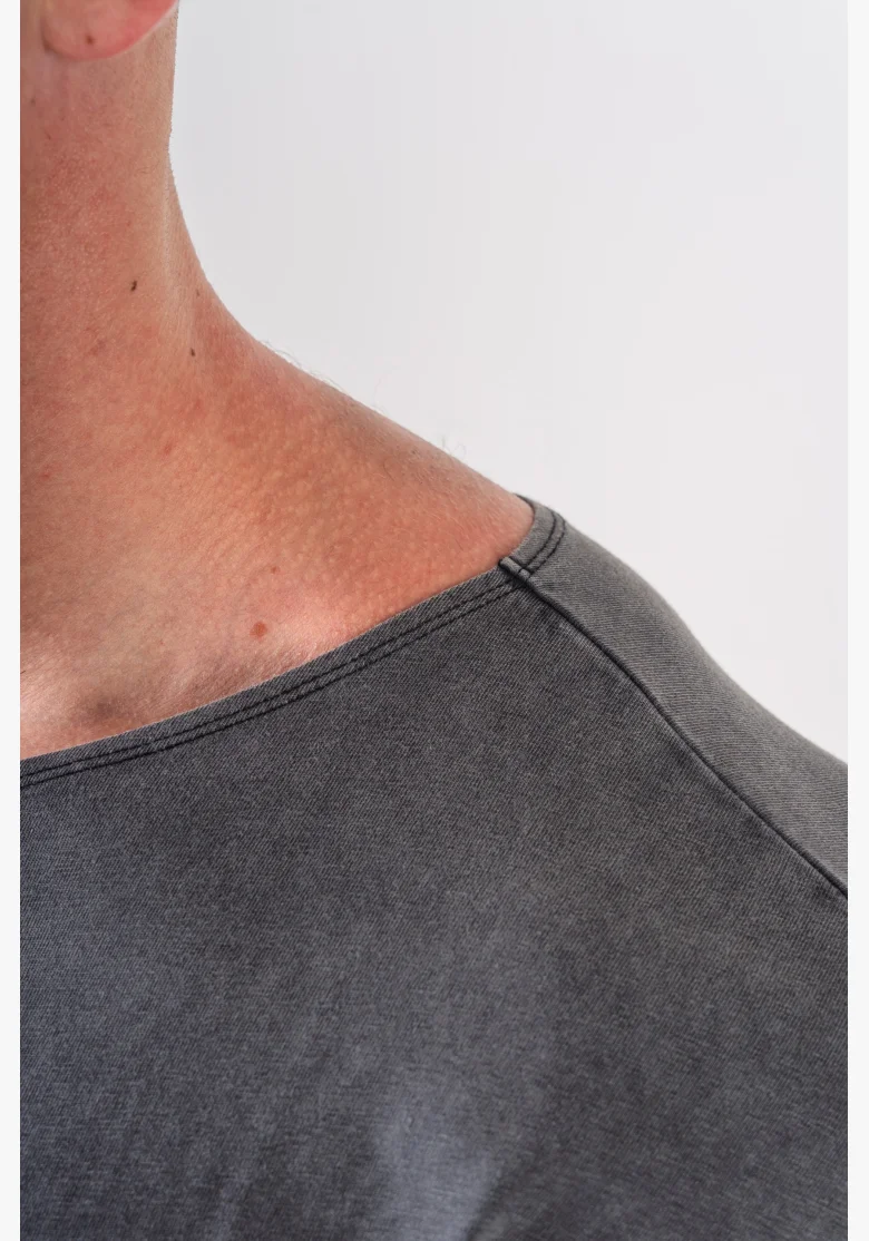 NEBBIA • NEBBIA Washed cotton rag top GOLDEN AGE black • Nebshop.cz