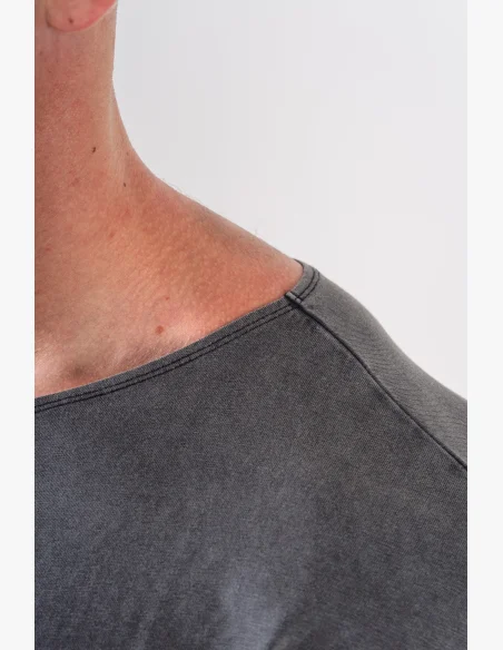NEBBIA • NEBBIA Washed cotton rag top GOLDEN AGE black • Nebshop.cz