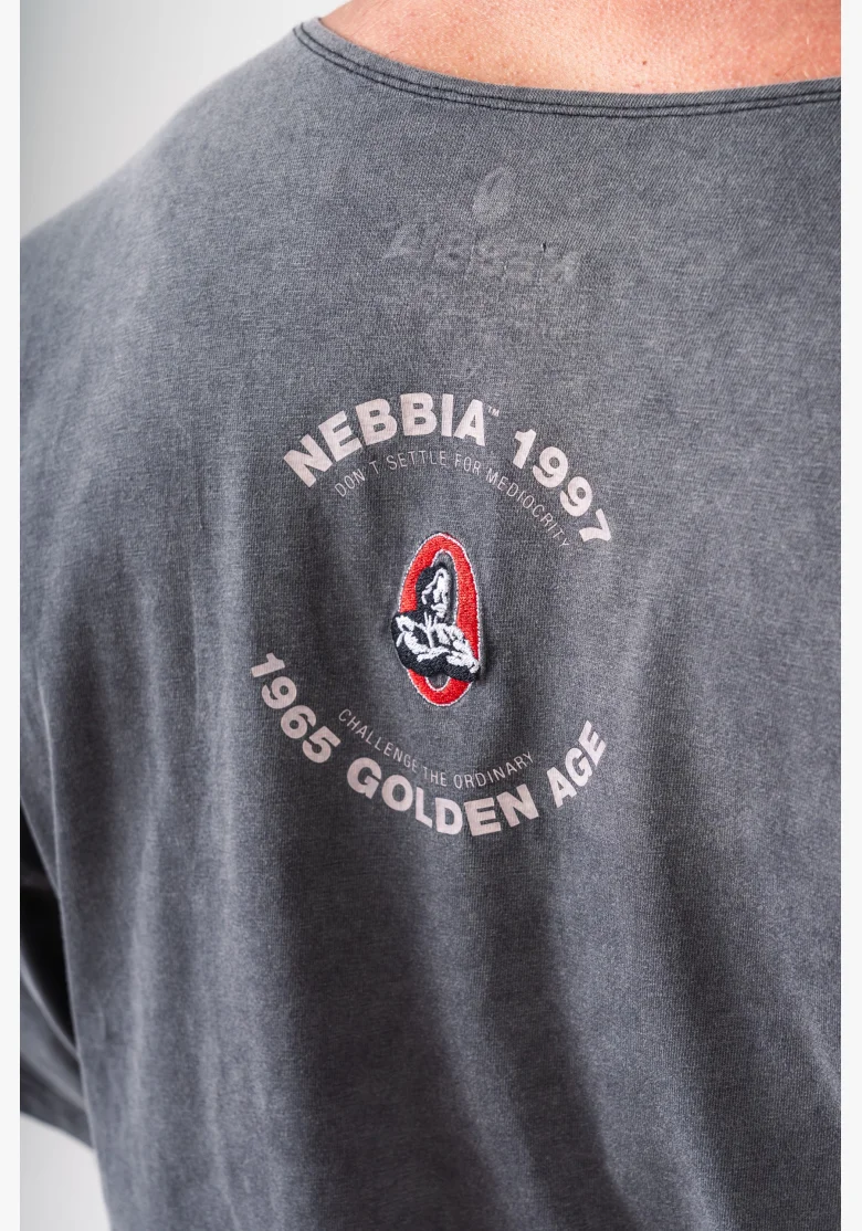 NEBBIA • NEBBIA Washed cotton rag top GOLDEN AGE black • Nebshop.cz