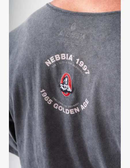 NEBBIA • NEBBIA Washed cotton rag top GOLDEN AGE black • Nebshop.cz