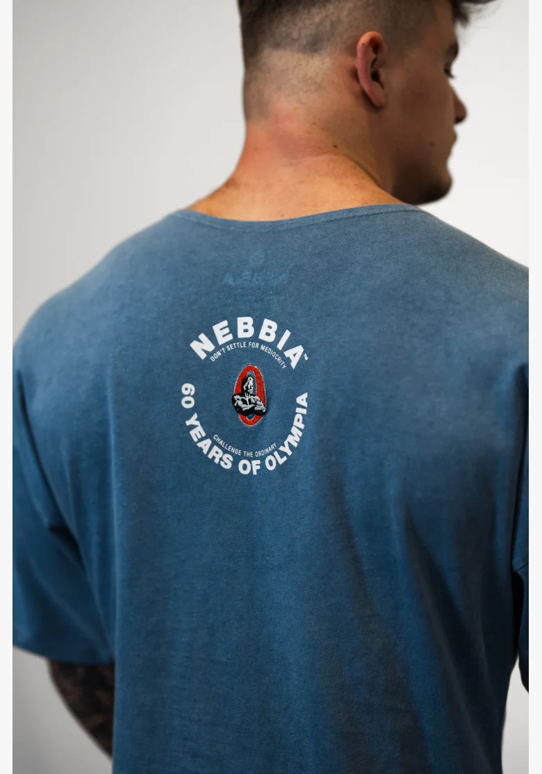 NEBBIA • NEBBIA Washed cotton rag top GOLDEN AGE blue • Nebshop.cz