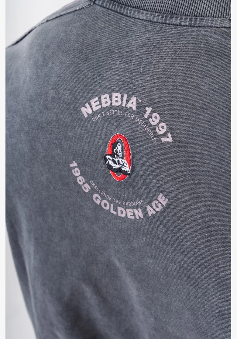 NEBBIA • NEBBIA Washed oversized t-shirt GOLDEN AGE black • Nebshop.cz