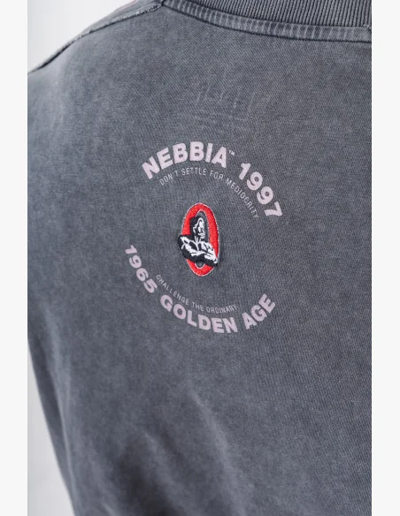 NEBBIA • NEBBIA Washed oversized t-shirt GOLDEN AGE black • Nebshop.cz