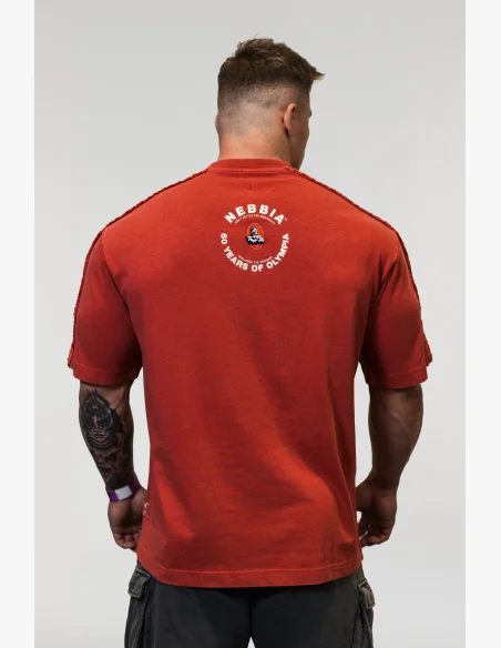 NEBBIA • NEBBIA Washed oversized T-shirt GOLDEN AGE red • Nebshop.cz
