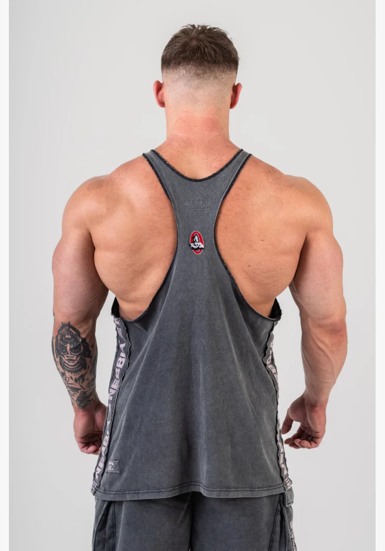 NEBBIA • NEBBIA Washed muscle back stringer GOLDEN AGE black • Nebshop.cz