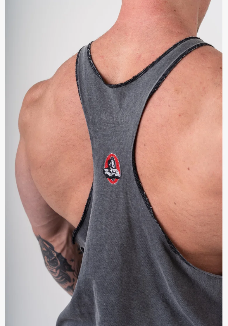 NEBBIA • NEBBIA Washed muscle back stringer GOLDEN AGE black • Nebshop.cz