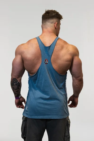 NEBBIA • NEBBIA Washed muscle back stringer GOLDEN AGE blue • Nebshop.cz 2