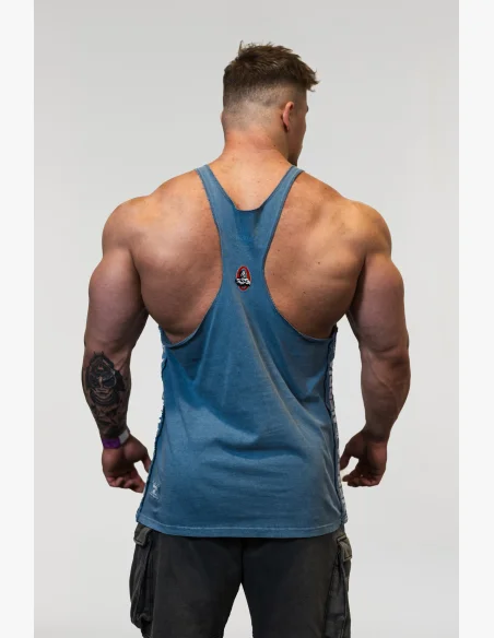 NEBBIA • NEBBIA Washed muscle back stringer GOLDEN AGE blue • Nebshop.cz