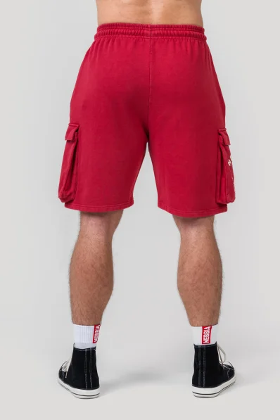 NEBBIA • NEBBIA Washed loose cargo shorts LEGACY red • Nebshop.cz 2