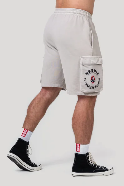 NEBBIA • NEBBIA Washed loose cargo shorts LEGACY gray • Nebshop.cz 2