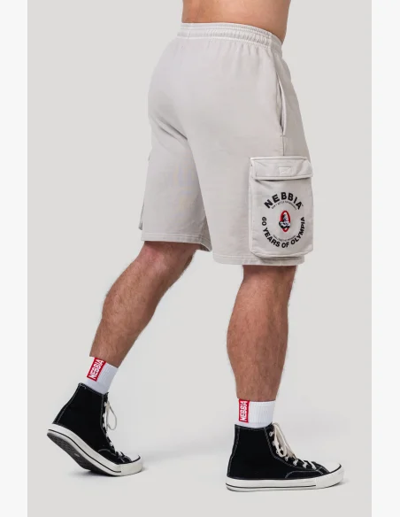 NEBBIA • NEBBIA Washed loose cargo shorts LEGACY gray • Nebshop.cz
