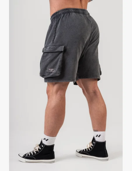 NEBBIA • NEBBIA Washed loose cargo shorts LEGACY gray • Nebshop.cz