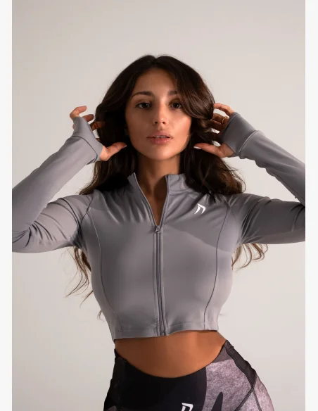 KFIT • KFIT Crop Top Hoodie Rhino • Nebshop.cz