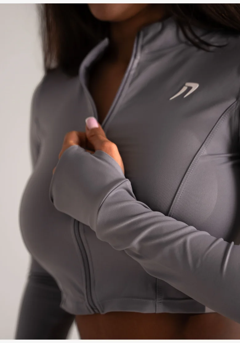 KFIT • KFIT Crop Top Hoodie Rhino • Nebshop.cz