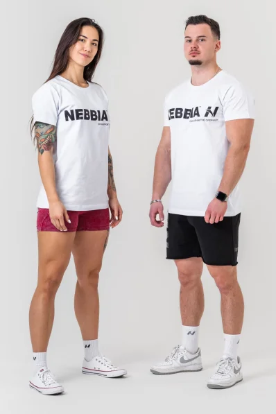 NEBBIA • NEBBIA GYM ESSENTIALS t-shirt white • Nebshop.cz