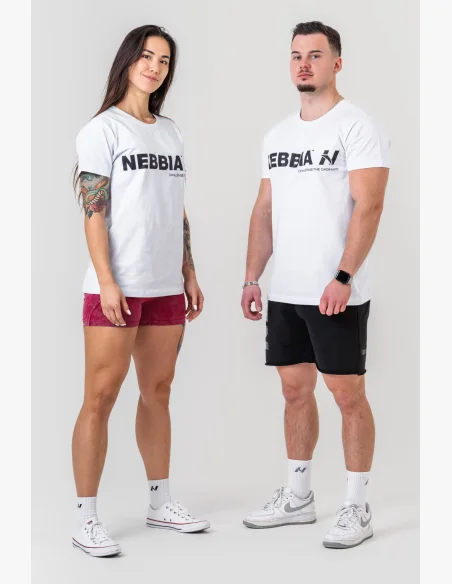 NEBBIA • NEBBIA GYM ESSENTIALS t-shirt white • Nebshop.cz