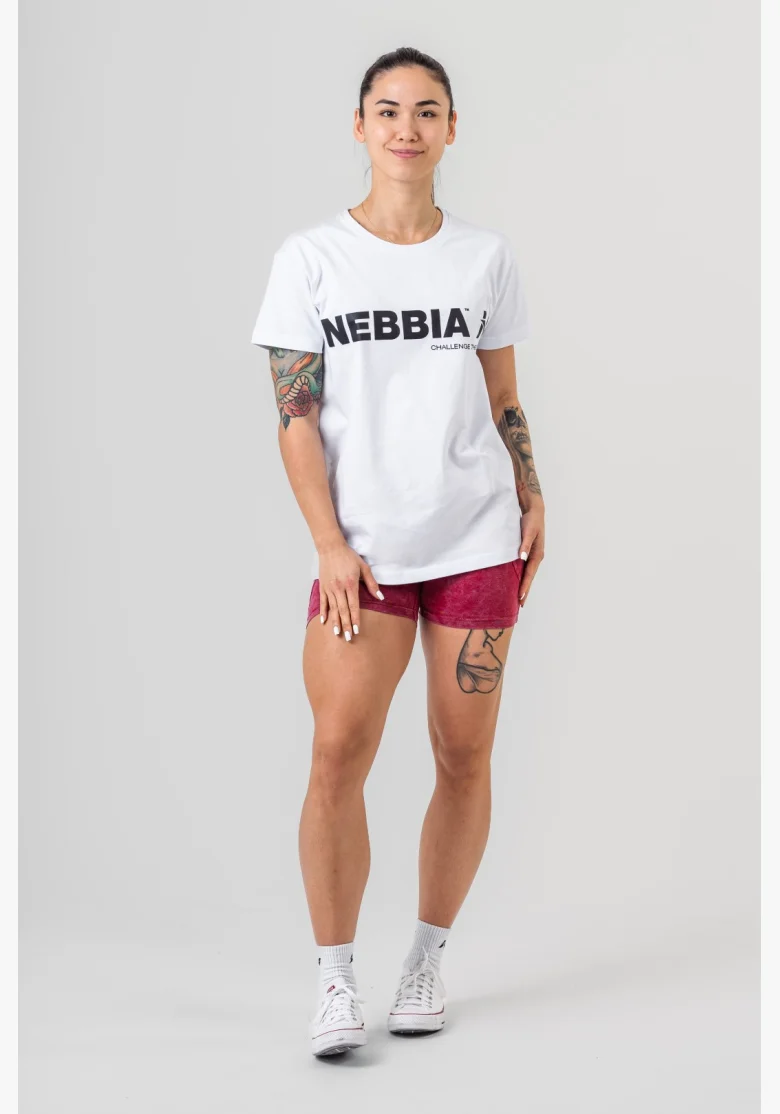 NEBBIA • NEBBIA GYM ESSENTIALS t-shirt white • Nebshop.cz