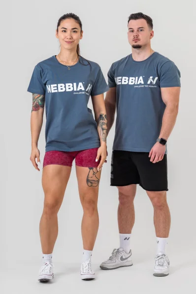 NEBBIA • NEBBIA GYM ESSENTIALS t-shirt gray • Nebshop.cz