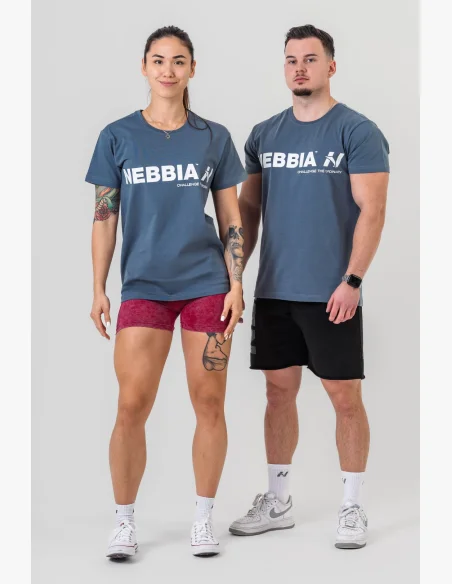 NEBBIA • NEBBIA GYM ESSENTIALS t-shirt gray • Nebshop.cz