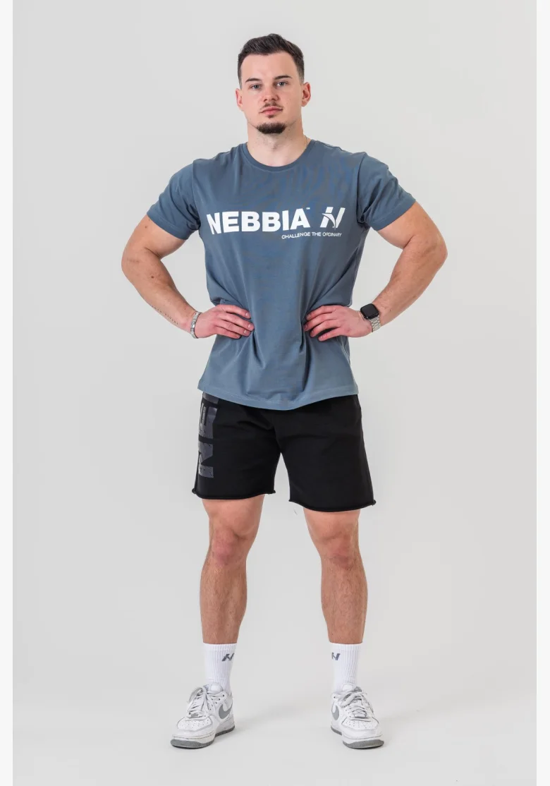 NEBBIA • NEBBIA GYM ESSENTIALS t-shirt gray • Nebshop.cz