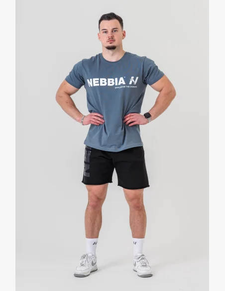 NEBBIA • NEBBIA GYM ESSENTIALS t-shirt gray • Nebshop.cz