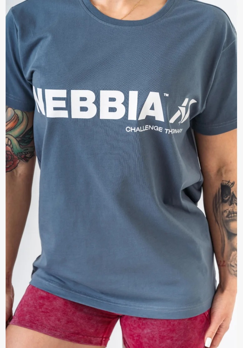 NEBBIA • NEBBIA GYM ESSENTIALS t-shirt gray • Nebshop.cz