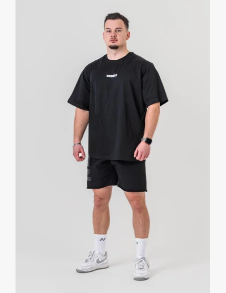 NEBBIA • NEBBIA GYM ESSENTIALS Oversized t-shirt black • Nebshop.cz