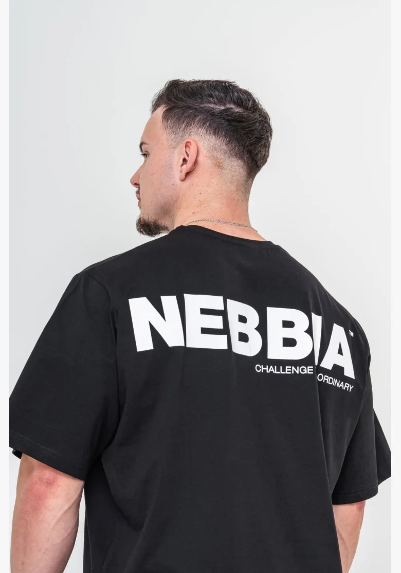 NEBBIA • NEBBIA GYM ESSENTIALS Oversized t-shirt black • Nebshop.cz