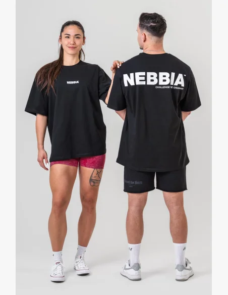 NEBBIA • NEBBIA GYM ESSENTIALS Oversized t-shirt black • Nebshop.cz