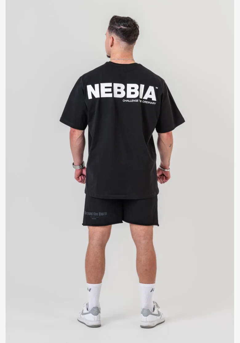 NEBBIA • NEBBIA GYM ESSENTIALS Oversized t-shirt black • Nebshop.cz