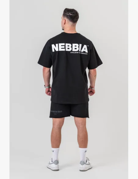 NEBBIA • NEBBIA GYM ESSENTIALS Oversized t-shirt black • Nebshop.cz