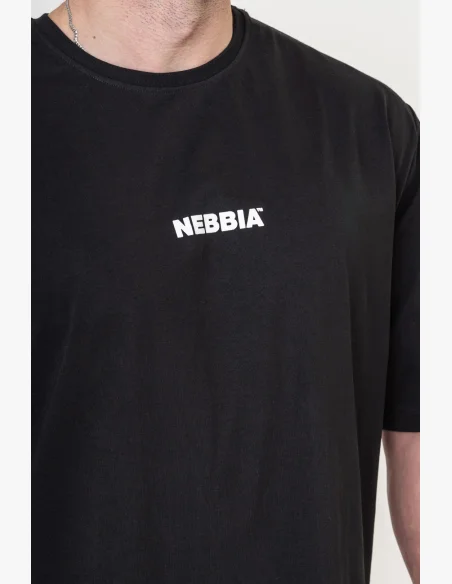 NEBBIA • NEBBIA GYM ESSENTIALS Oversized t-shirt black • Nebshop.cz