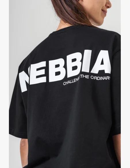 NEBBIA • NEBBIA GYM ESSENTIALS Oversized t-shirt black • Nebshop.cz