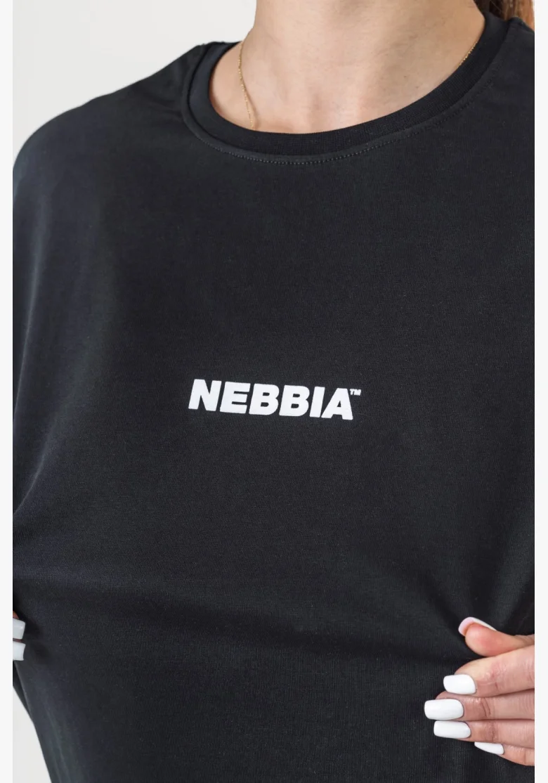 NEBBIA • NEBBIA GYM ESSENTIALS Oversized t-shirt black • Nebshop.cz