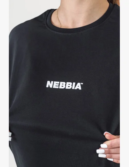 NEBBIA • NEBBIA GYM ESSENTIALS Oversized t-shirt black • Nebshop.cz