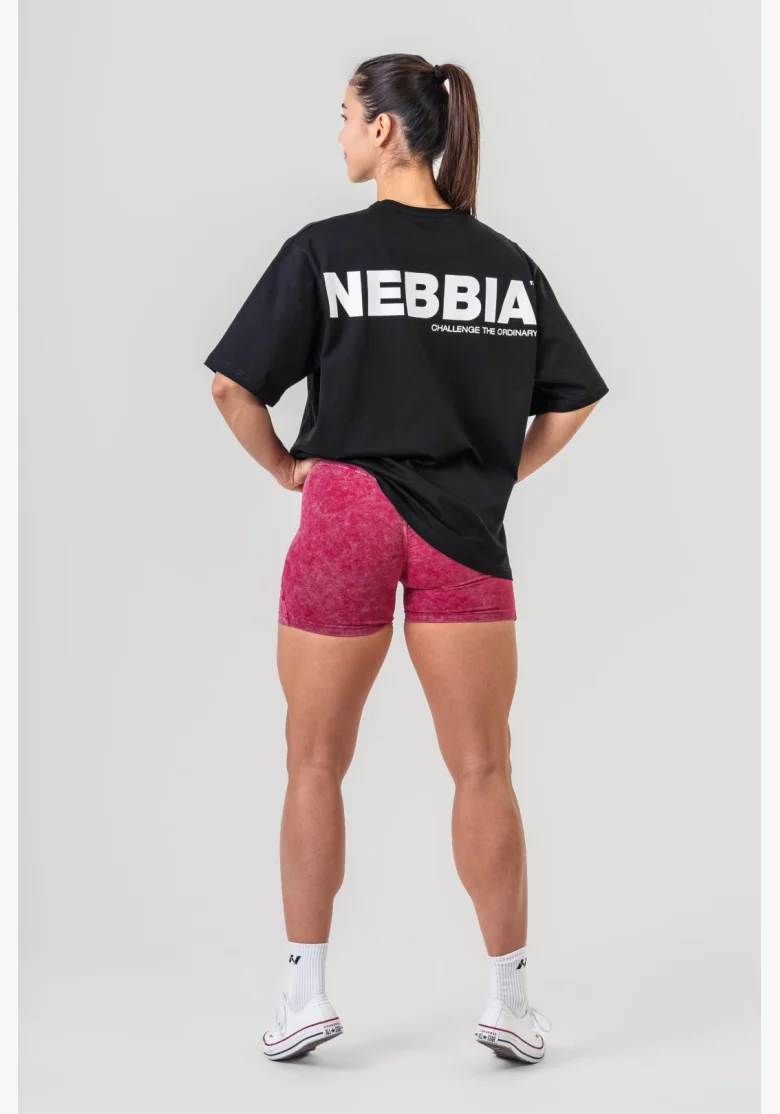 NEBBIA • NEBBIA GYM ESSENTIALS Oversized t-shirt black • Nebshop.cz