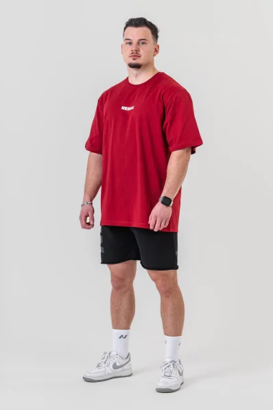 NEBBIA • NEBBIA GYM ESSENTIALS Oversized T-shirt red • Nebshop.cz 2