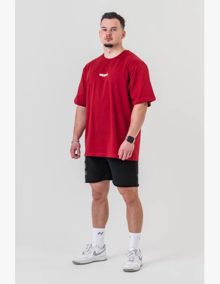 NEBBIA • NEBBIA GYM ESSENTIALS Oversized T-shirt red • Nebshop.cz