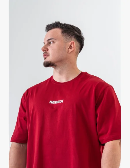 NEBBIA • NEBBIA GYM ESSENTIALS Oversized T-shirt red • Nebshop.cz