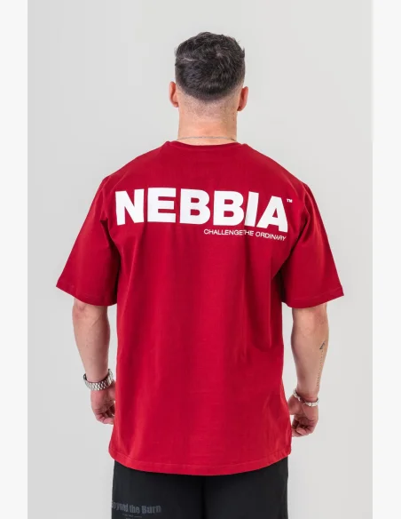 NEBBIA • NEBBIA GYM ESSENTIALS Oversized T-shirt red • Nebshop.cz