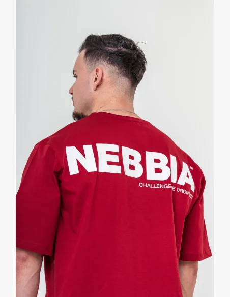 NEBBIA • NEBBIA GYM ESSENTIALS Oversized T-shirt red • Nebshop.cz