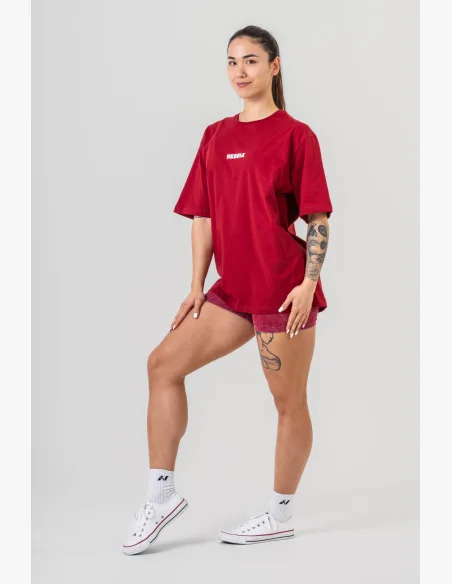 NEBBIA • NEBBIA GYM ESSENTIALS Oversized T-shirt red • Nebshop.cz
