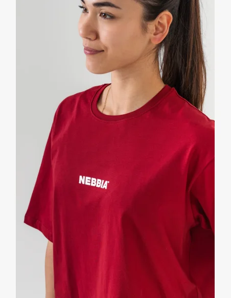 NEBBIA • NEBBIA GYM ESSENTIALS Oversized T-shirt red • Nebshop.cz