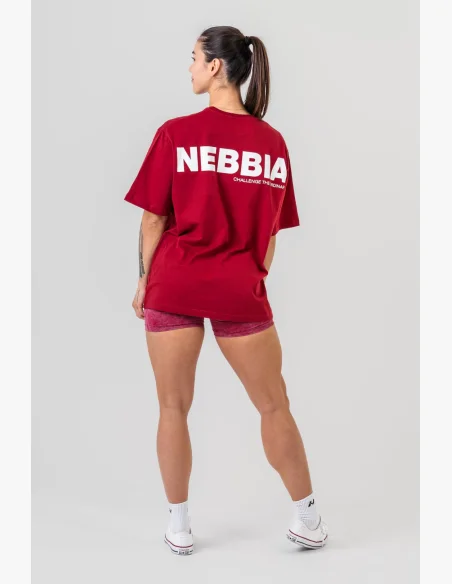 NEBBIA • NEBBIA GYM ESSENTIALS Oversized T-shirt red • Nebshop.cz
