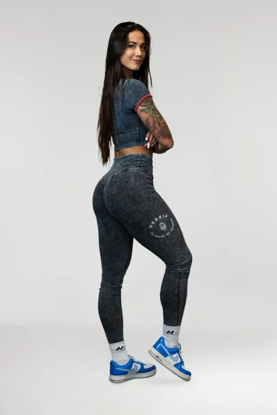 NEBBIA • NEBBIA Washed fitness leggings with high waist GYM WARRIOR • Nebshop.cz 2