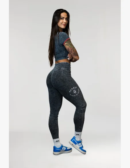 NEBBIA • NEBBIA Washed fitness leggings with high waist GYM WARRIOR • Nebshop.cz