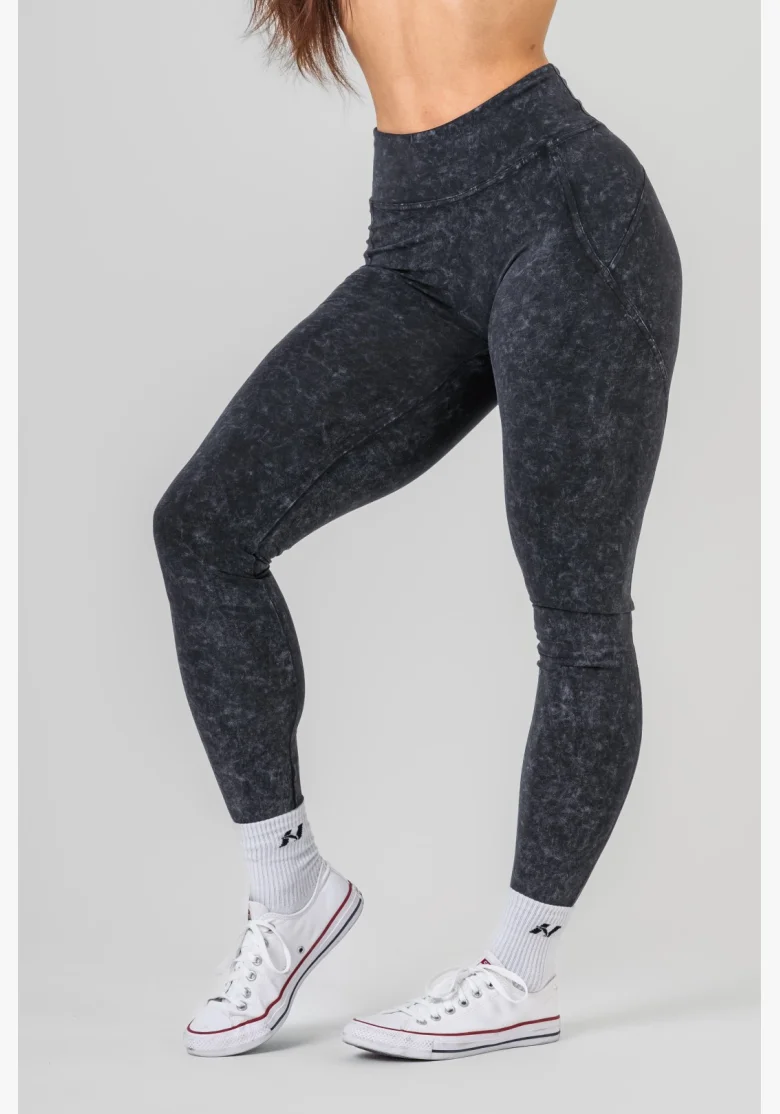 NEBBIA • NEBBIA Washed fitness leggings with high waist GYM WARRIOR • Nebshop.cz